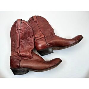 Laredo 7021 Leather Western Cowboy Boots Men 13 D Pull-on Pointed Toe Brown‎